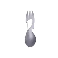 

Multifunction titanium stainless steel 3 in 1 sporks with spoon fork bottle opener for camping and hiking