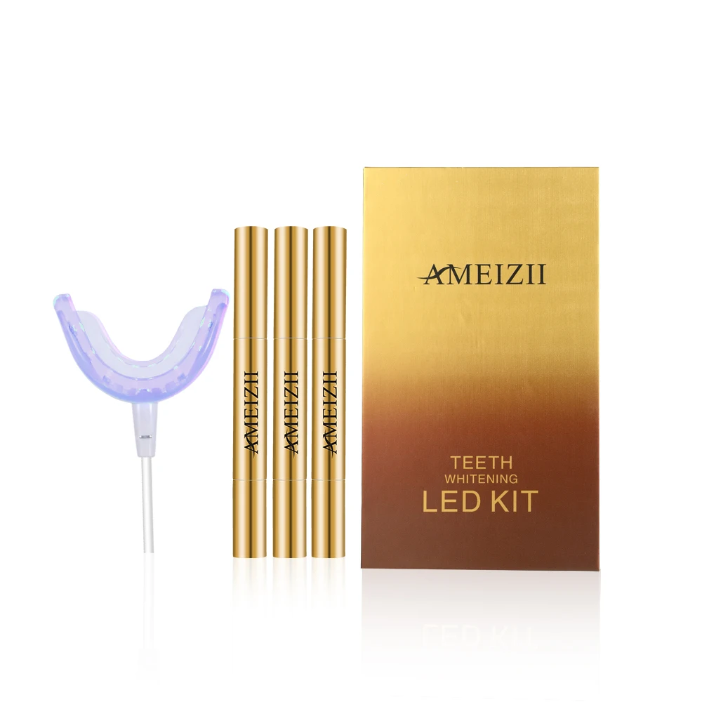 

Private Logo Home Automatic LED Teeth Whitening Machine Tooth Whitener Lamp Gel Pen Kit Blue Red Light Blanqueamiento Dental