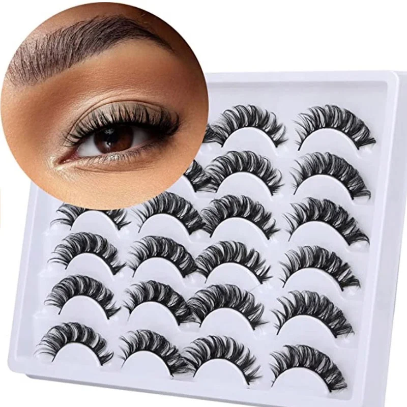 

Wispy cat eyelash book vendor private labels d curl strip lashes wholesale 20mm 3d natural faux mink lashes pack in bulk