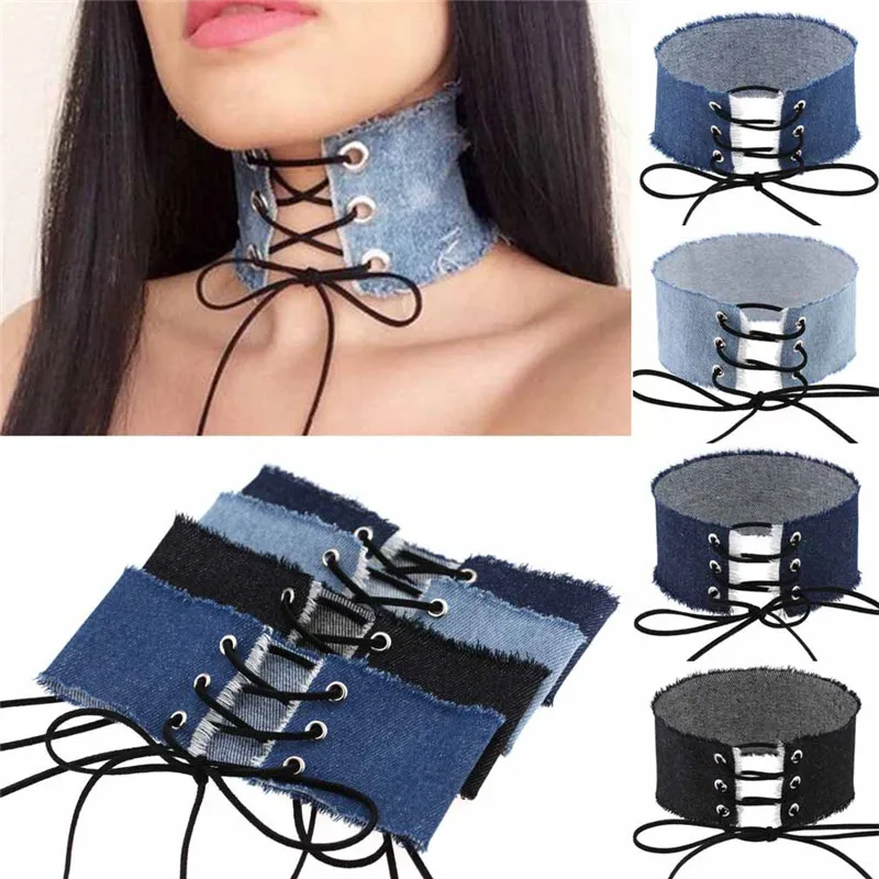 

Jean Chokers Necklace Collar for Women Fashion Jewelry