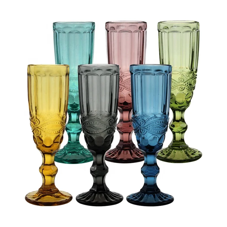 

Embossed glass champagne flutes blue champagne glass champagne flutes glasses