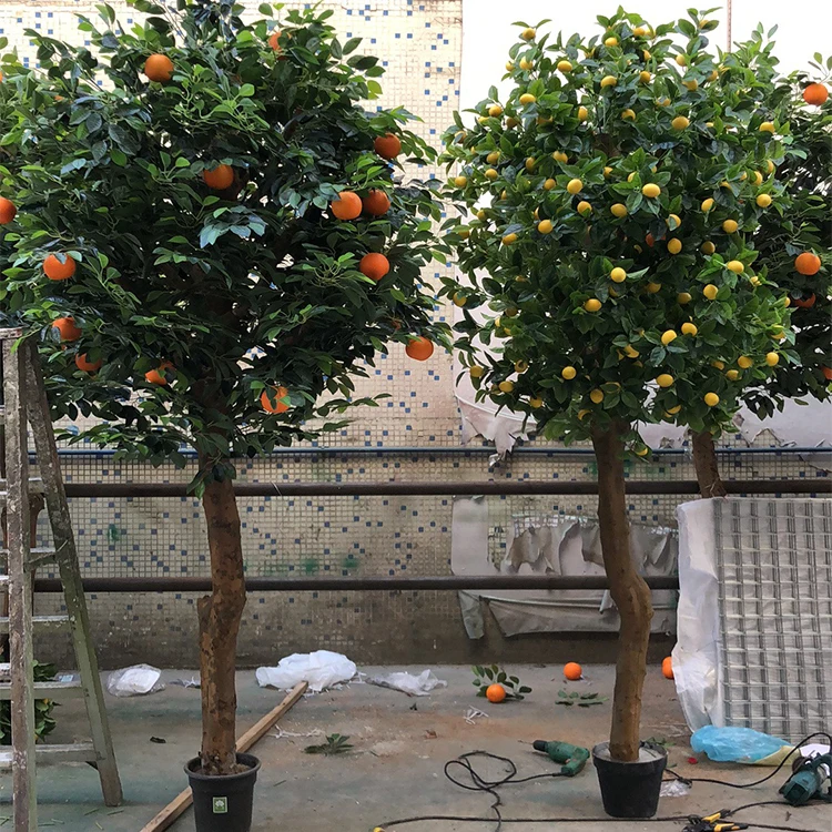 Wholesale Custom Orange And Lemon Fruiting Faux Foliage