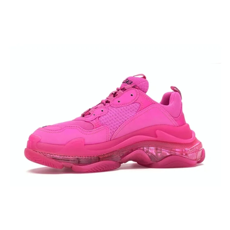 

Designer Top Quality Retro Zapatos Heighten Balenciaca Triple S Pink (W) Style Daddy Women's Casual Shoes