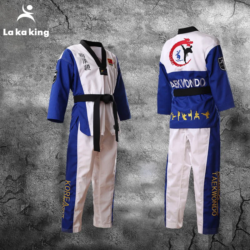 2019 new color matching Taekwondo uniform quality Taekwondo fabric
