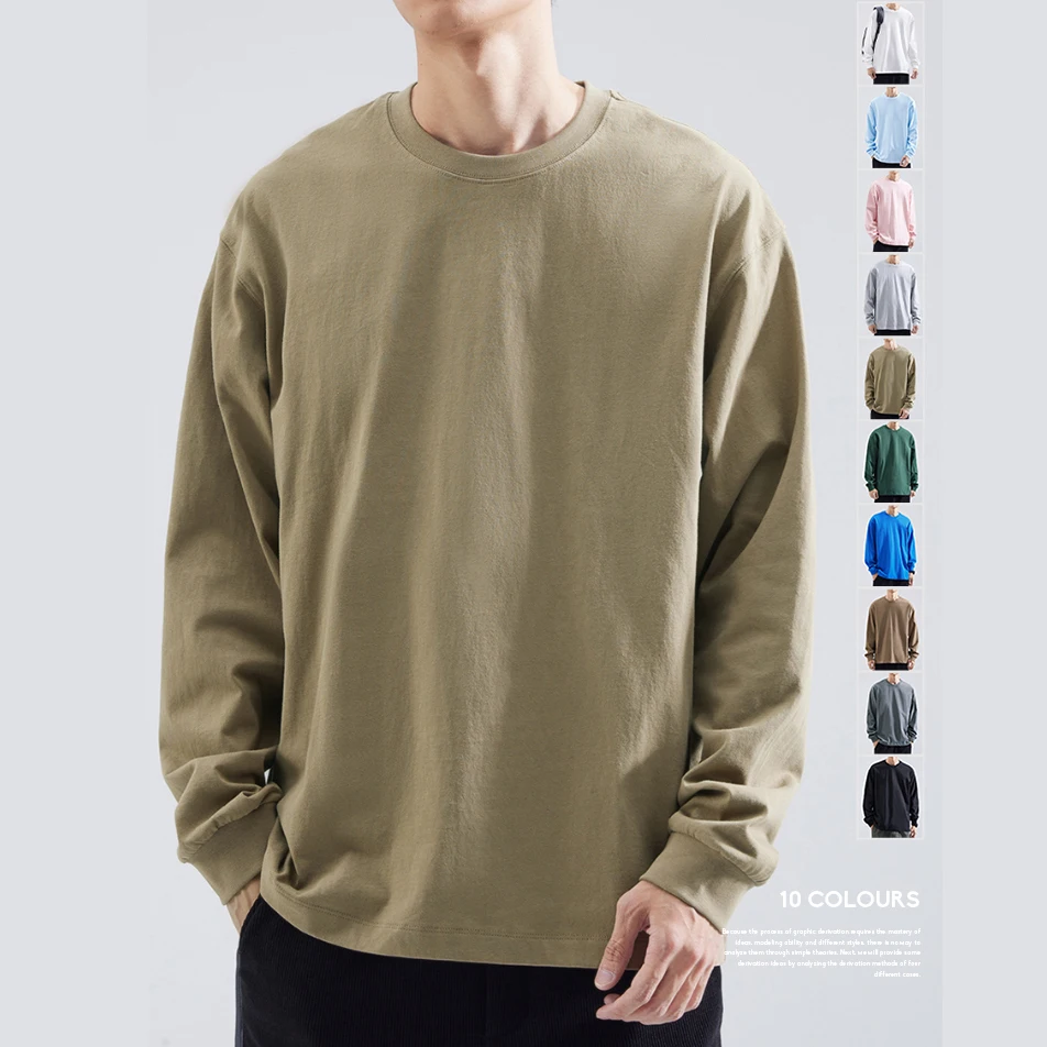 

Casual Style Custom Printed Long Sleeve T-Shirt Plain Dyed Pattern with Crocheted Weaving Method