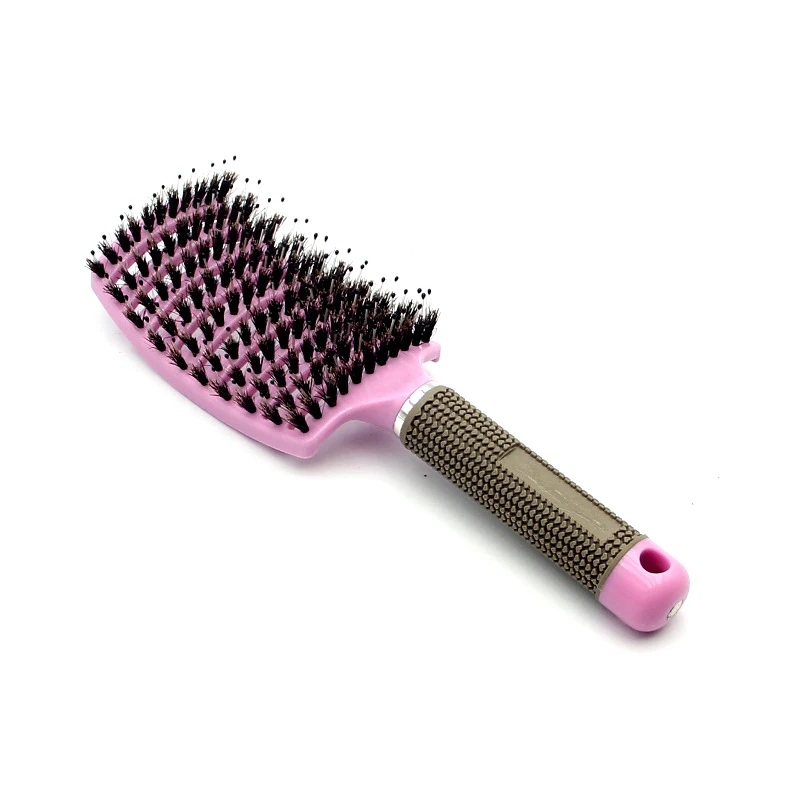 

Anti-Static Curved Metal Hair Extension Wig Massage Ionic Custom Logo Detangling Wide Tooth Hair Brush Combs, Customized color