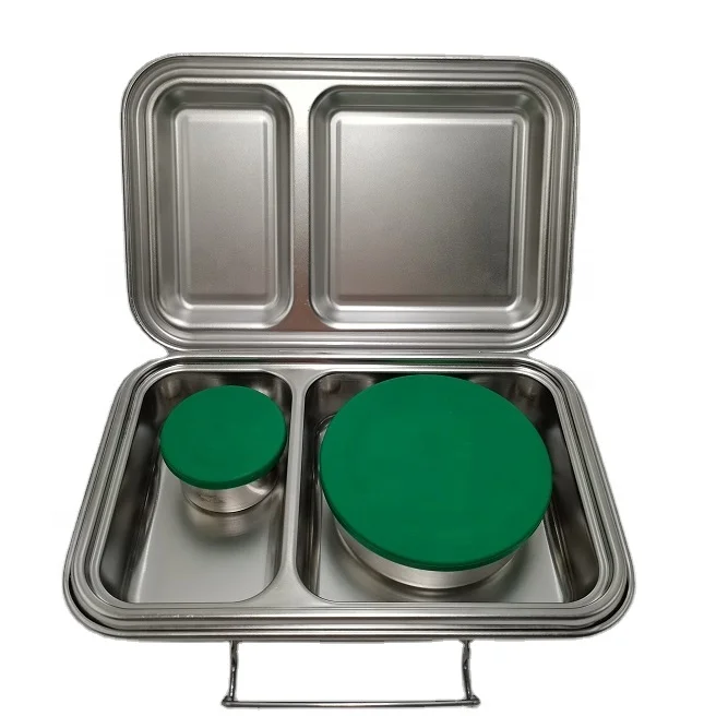 

School unch dinner dishwasher safe leak proof Stainless steel 304 Bento Lunch Box, Customized pantone color