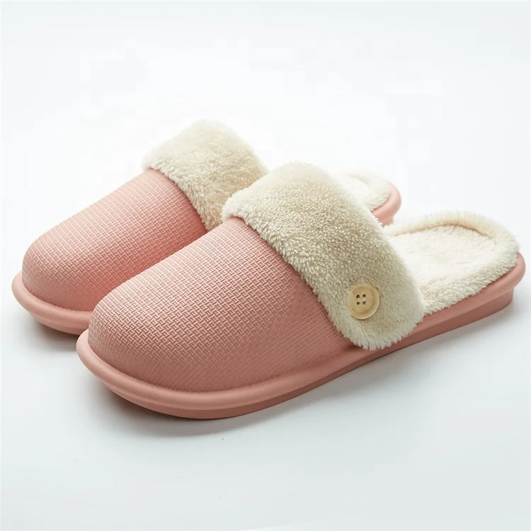 

Women Plush Slippers Slip On Platform Waterproof Pvc Men Slipper Casual Footwear, Custom
