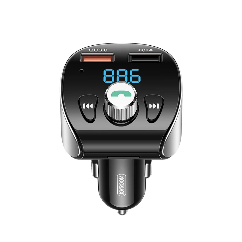

Joyroom Car Charger Dropshipping Mp3/Mp4 Player With Digital Display And QC3.0 Phone Charger Fast Wholesale Dual Usb Car Charger