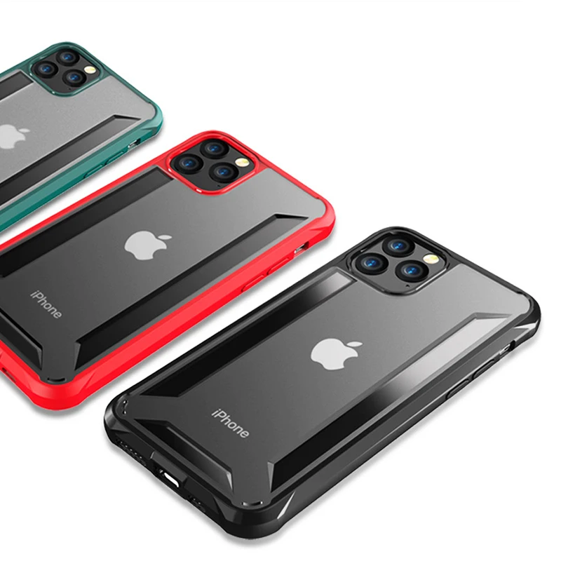 For iPhone 11 Pro Max Armor Phone Case TPU PC Hard Protective Cellphone Cover Cases For iPhone11 Pro