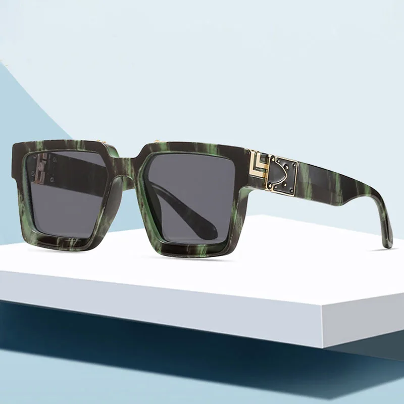 

Fashion Brand Designer Sun Glasses Men Women UV400 Oversized Square Shades Millionaire Sunglasses