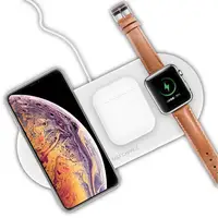 

Wireless Charging Pad 3 in 1 Multiple Devices Fast Charging Station 10W/7.5W for Apple Watch Series 1 2 3 4 Only Airpods2