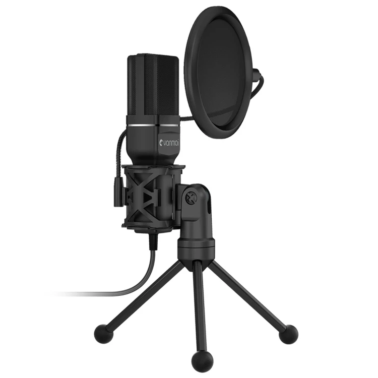 

Radio Microphone Pc Podcast Recording Professional Gaming Recording Condenser Microphone with Filter Tripod Stand