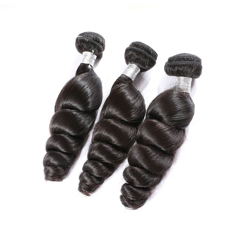 

Remy Peruvian Human Hair Loose Wave Virgin Remy Hair Bundles Double Drawn Remy Hair Extension Type