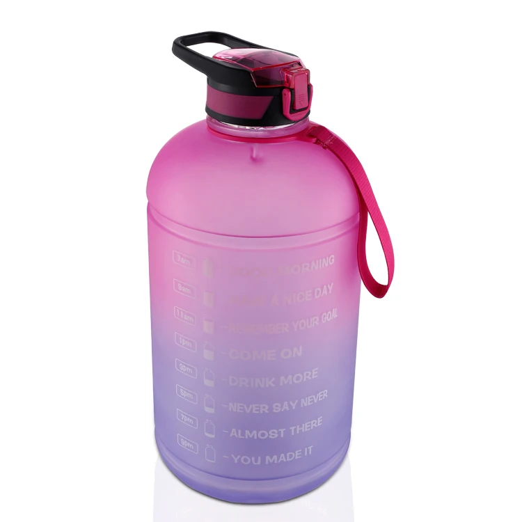 

Amazon 128oz Bpa Free Plastic Sports Motivational Gallon Water Bottle With Lid Sport Drinking Bottle, Customized color