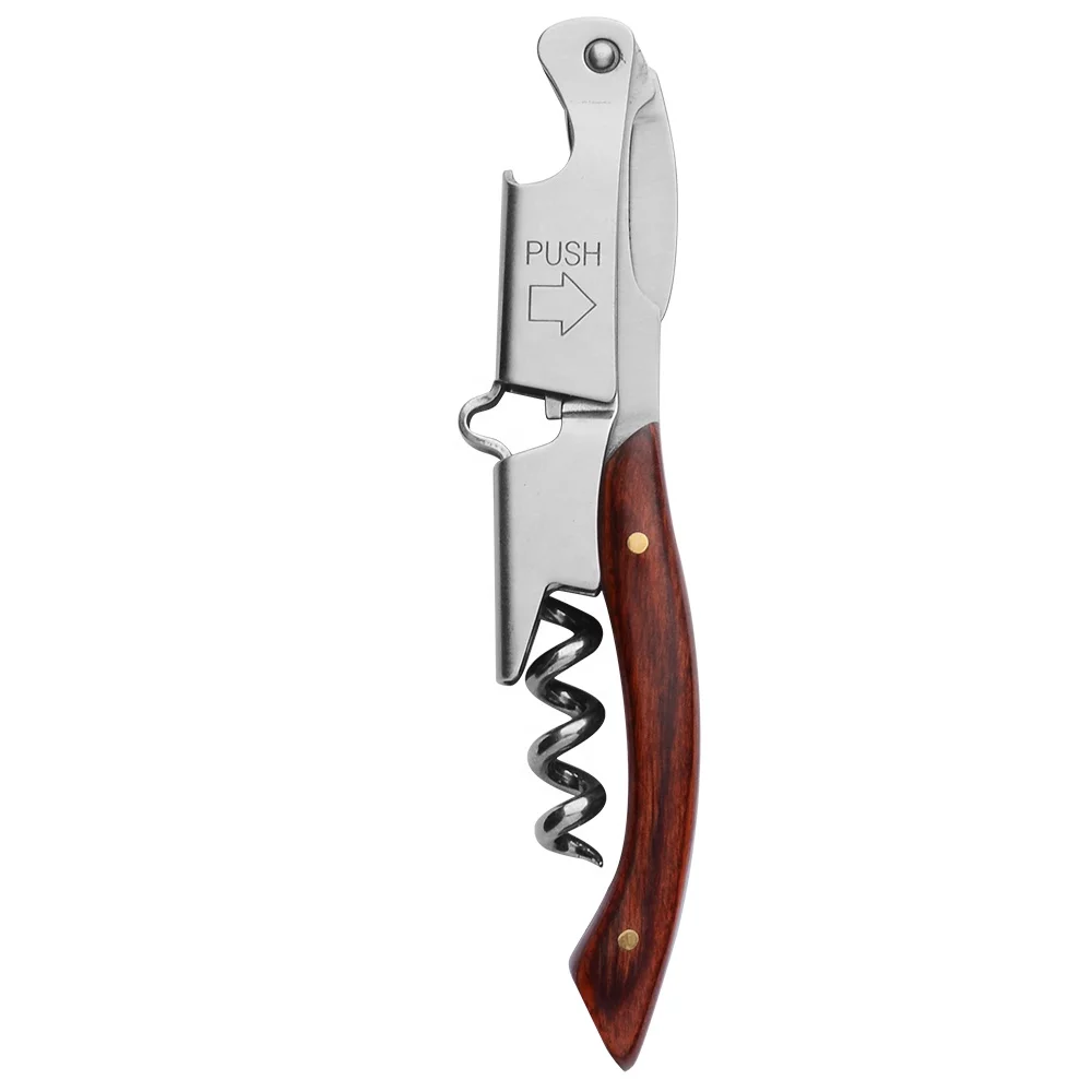

KLP multifunction waiter corkscrew cahampagne openers spiral steel wine opener, Customized