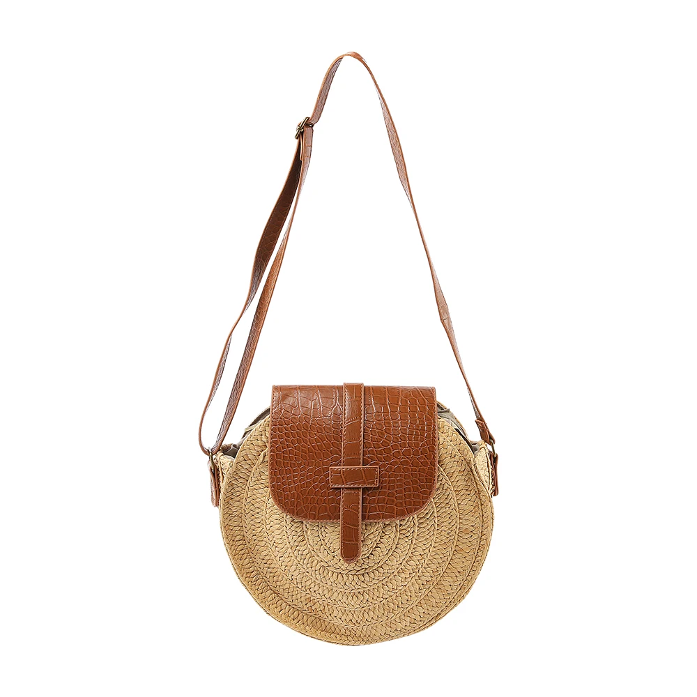 

Wholesale Summer Fashion Woven Ladies Tote Hand Bag Custom Women Handbags Beach Straw Bags, Customized color