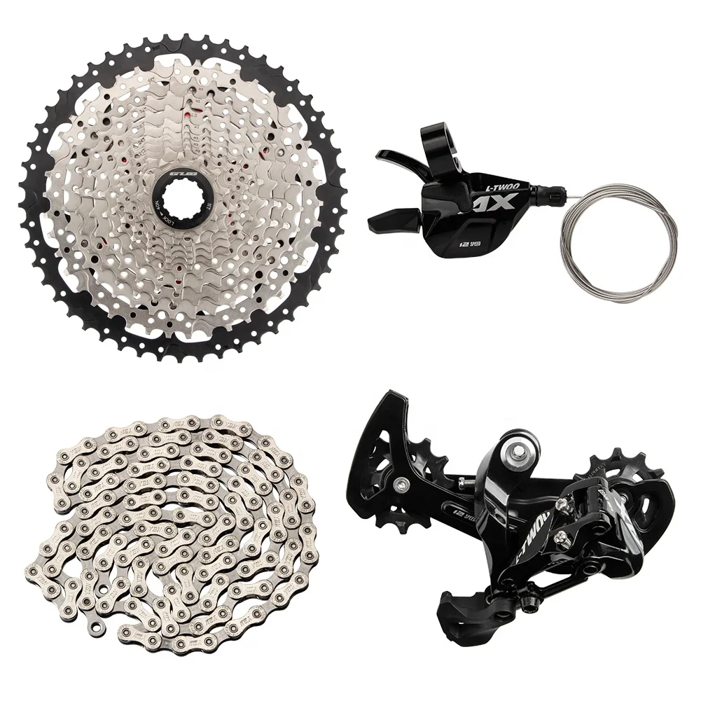 

GUB 12 speed MTB derailleur set included mountain bike 12s cassette chain shifter rear derailleur 4 pcs in one set