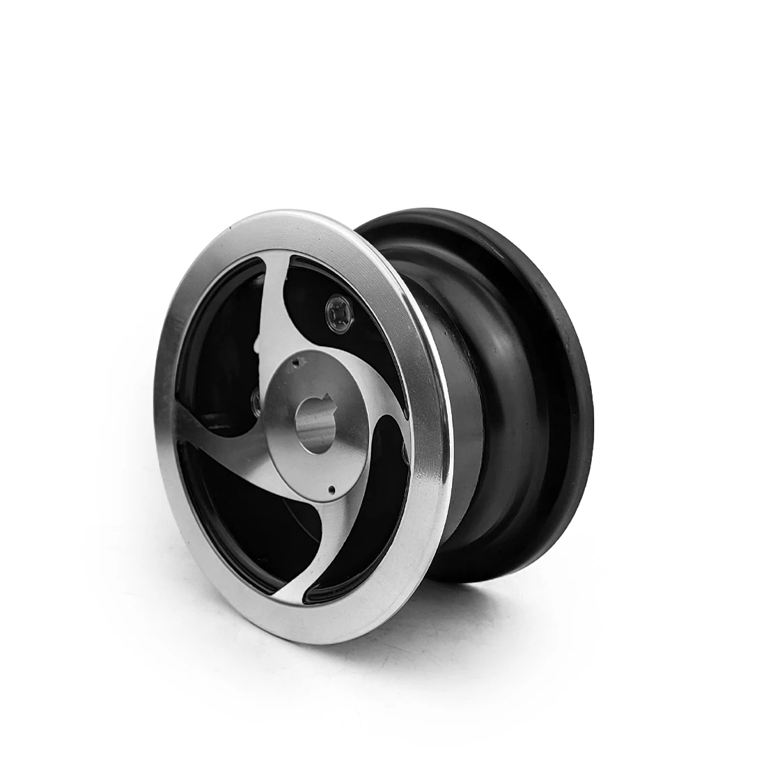 17mm Keyway Alloy Rim Hub for 9 10 Inch  Pneumatic Rubber Wheels