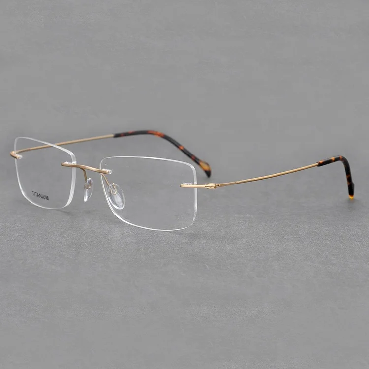 

2020 new super light eyewear mans titanium frames glasses rimless