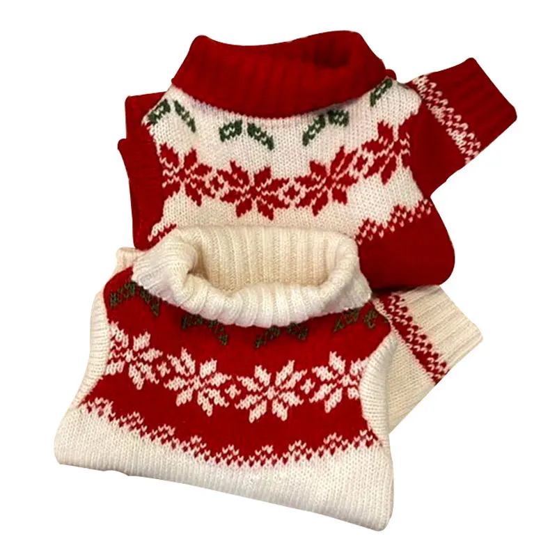 

Christmas New Year Designer Cotton Woven Eco Friendly Pet Dog Coats Sweater Luxury Apparel Dog Winter Clothes Coat Jacket