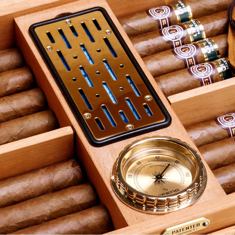 
Professional manufacture spanish cedar custom wooden cigar cabinet 
