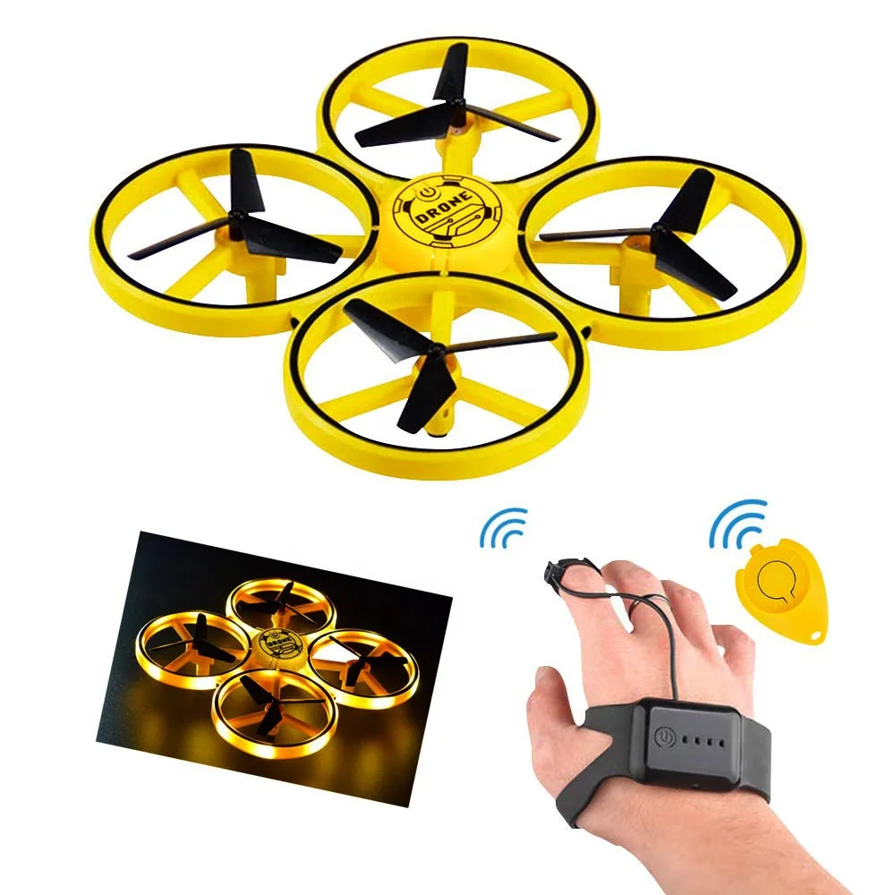 

Gesture control mini drone flying toy 2.4G Gravity sensor Hand controlled Drone RC Smart watch quadcopter