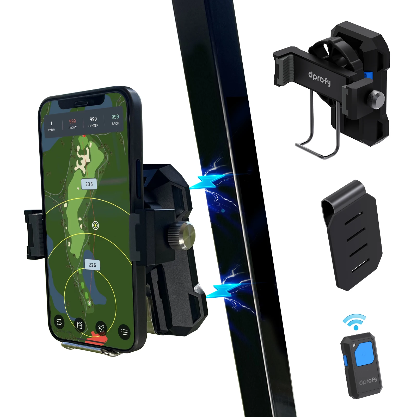 

Gsou GM10 Magnetic Golf accessories for Men golf cart magnetic phone holder, Black