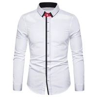 

Business Wear Long Sleeve Europe Size Men Dress Formal White Shirts For Men