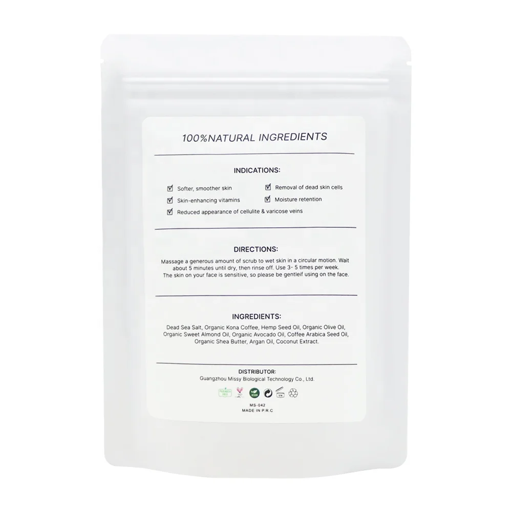 100% Organic Arabica Coffee Body Scrub Natural Exfoliator Body Scrub Normal Skin Coffee Scrub