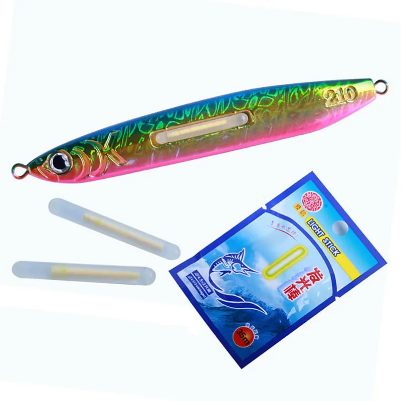 

Hot sale luminous metal jig lure for sea fishing, 6 colors