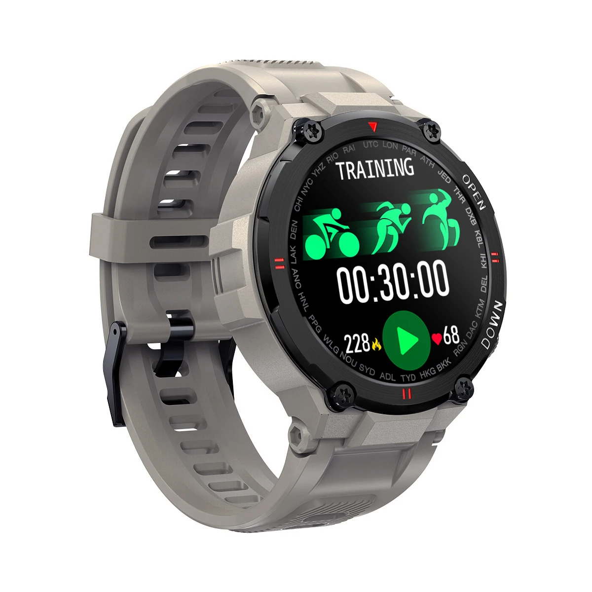 

Triwin 2021 Hot Sale Smartwatch Heart Rate Blood oxygen detection Waterproof Men Smart Watch for iPhone K22