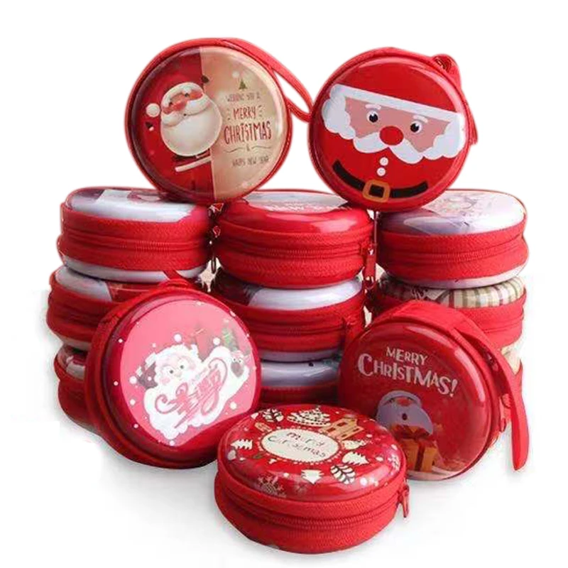 Star Packaging Christmas Mini Small Semi Circle Candy Mint Cute Hinged Decorative Custom Gift Printed Keychain Metal Tin Box