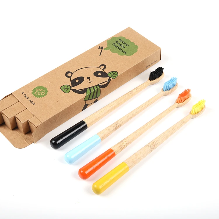 

Cone Shape Extra Soft Bristle Tooth Brush Charcoal Bamboo Toothbrush