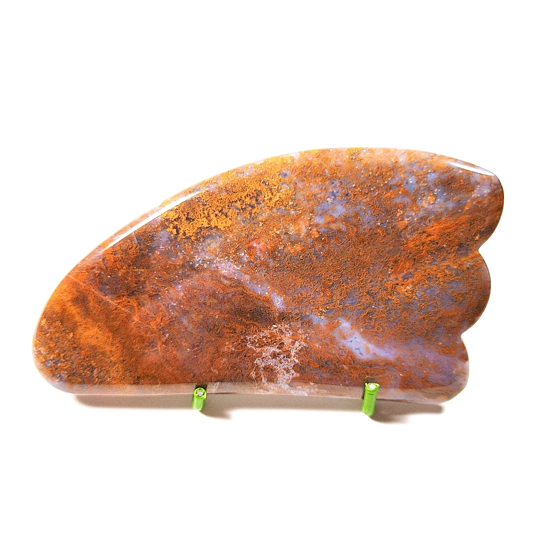 

Handmade mookaite jasper stone Jasper guasha board claw shape body massage