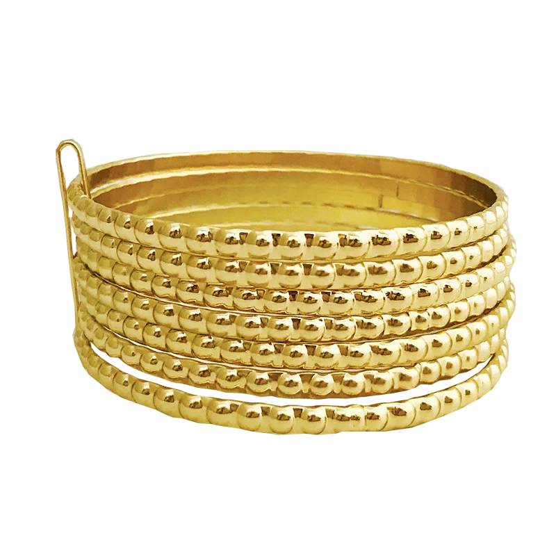 

French women's luxury gold bracelet 4mm thin bracelet fashion hollow jewelry bracelet 7 pieces SZ1434-25, Gold and silver