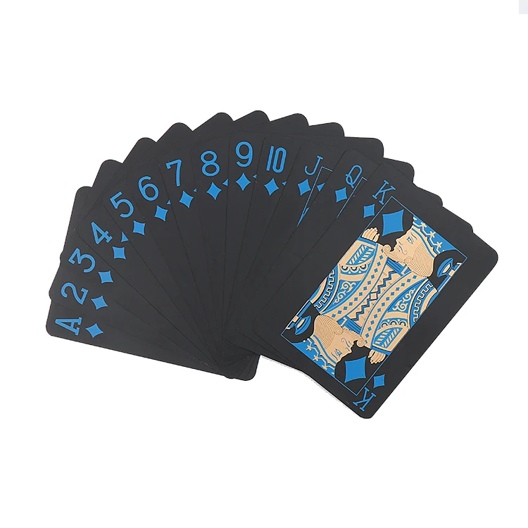 

Custom Plastic PVC Matt Waterproof printable black poker card, Cmyk