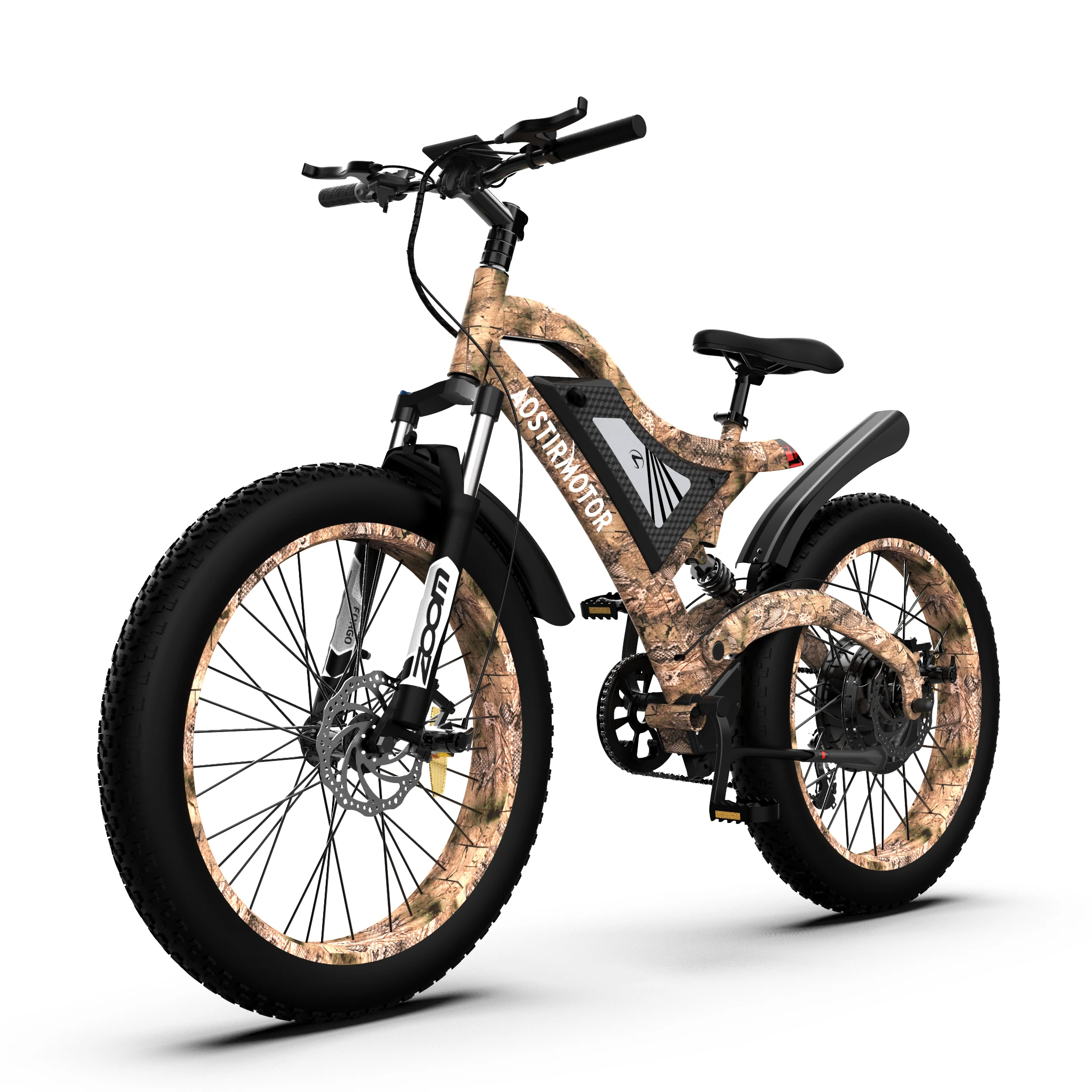 

Hothit stylish frame 26 inch fat 48v 1500w mountain ebike for all terrain