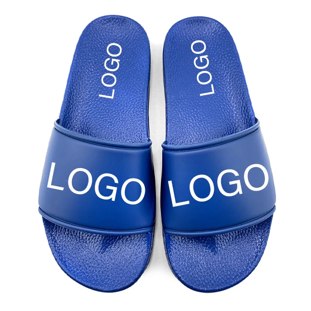 

Greatshoe OEM custom logo blank slide sandals,customized simple design blue slide sandals,PVC slipper men, Requirement