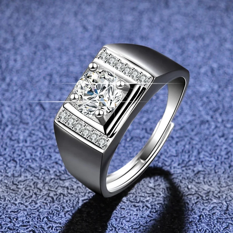 

2023 Rings Jewelry D vvs Moissanite Diamond Ring Sterling Silver 925 Moissanite jewelry 0.5ct 1ct fine jewelry for Girl gift