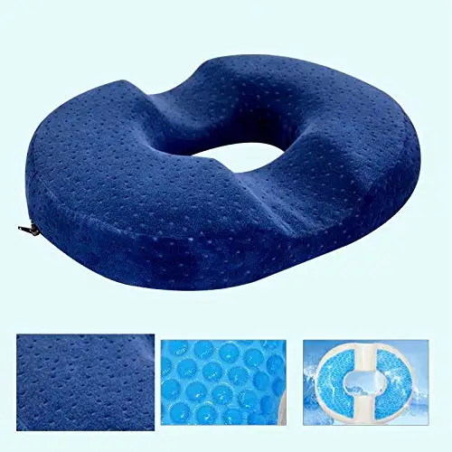 Kingworth Tailbone Gel Hemorrhoid Round Ring Donut Silicone Cooling
