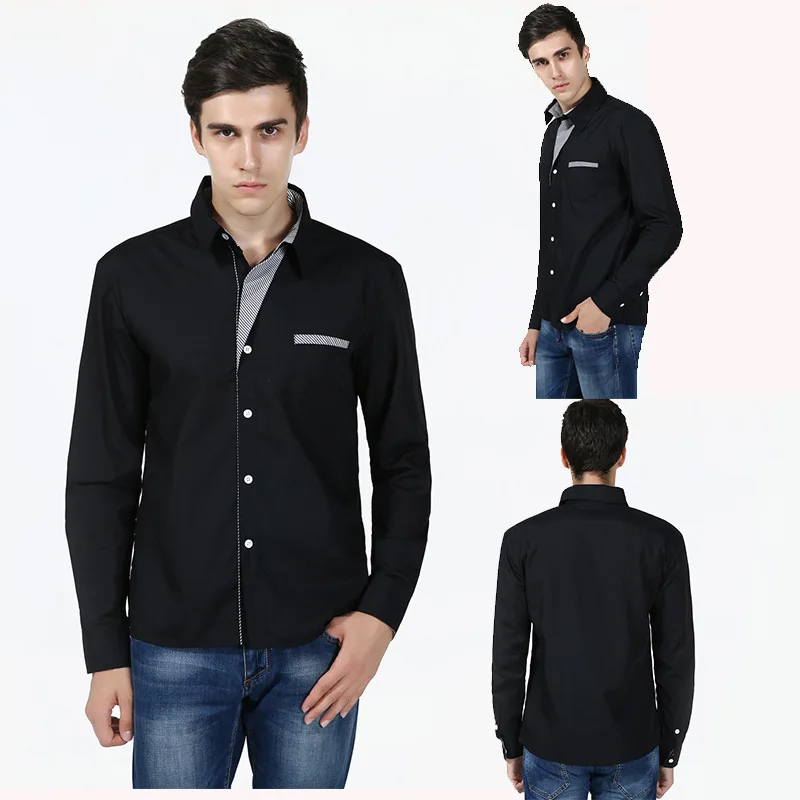 

Wholesale autumn long sleeve formal shirts and pants combination for man, 9 colors