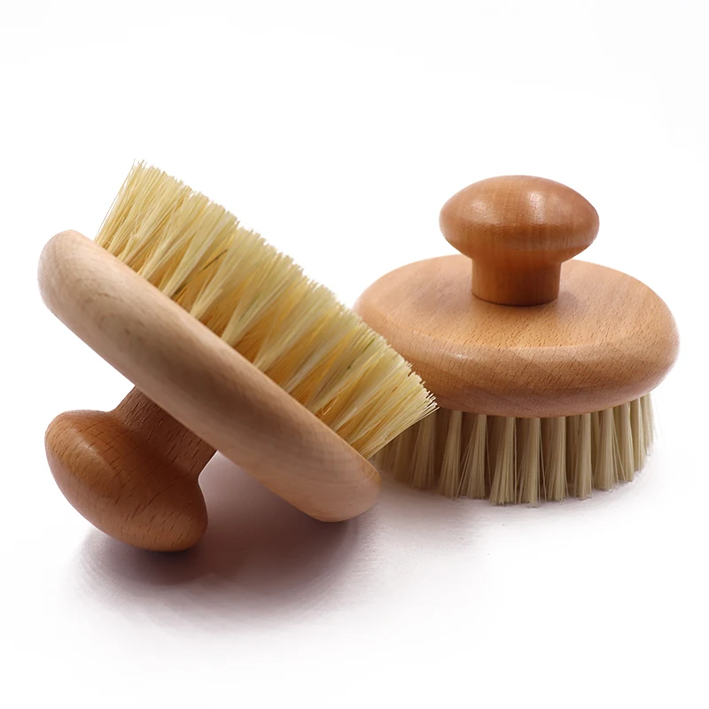 

Summer Bath Body Scrub Brush Eco Friendly Custom Wooden Sisal Exfoliating Cleaning Skin Dry Brush