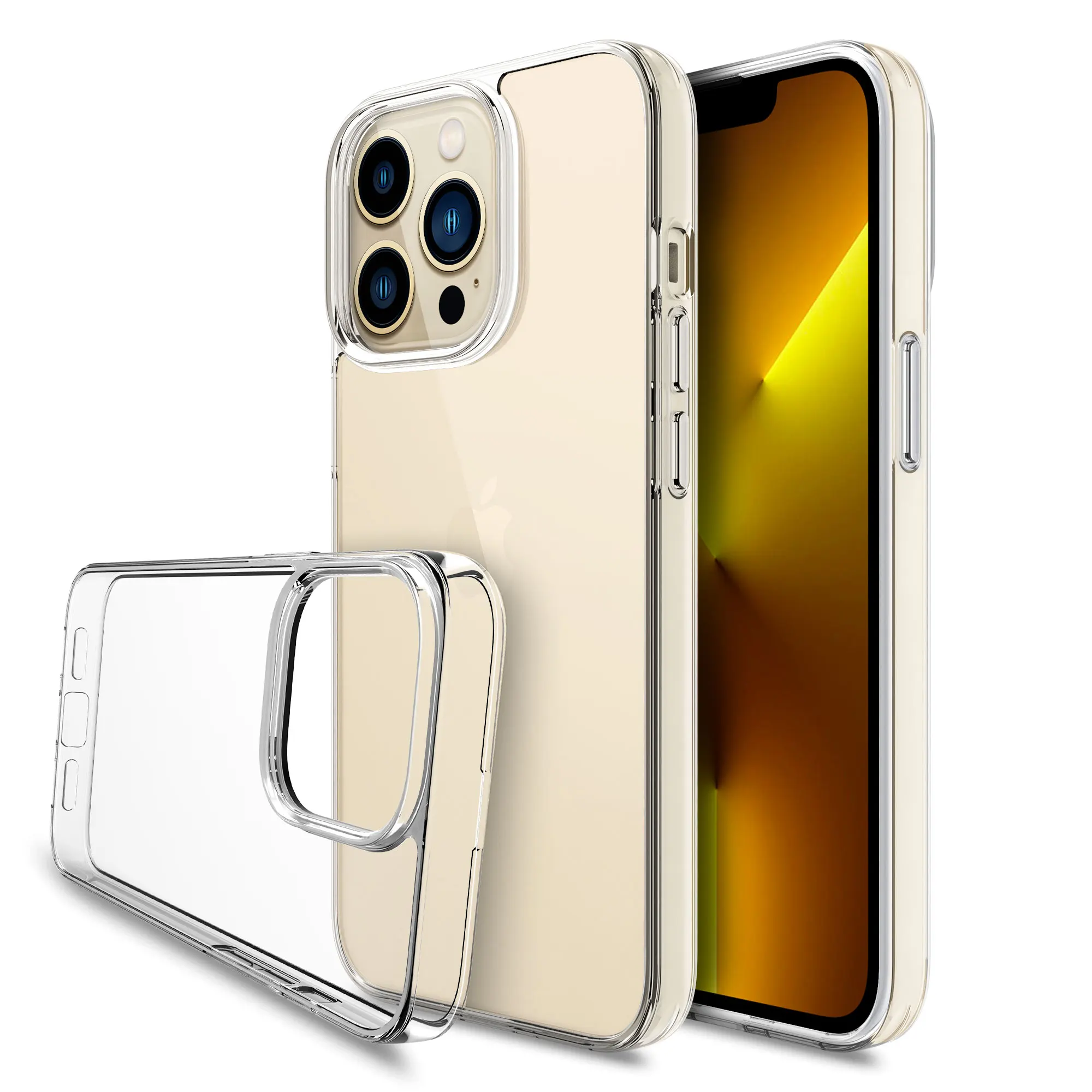 

Factory Shockproof Anti-Yellow Clear Transparent TPU PC Phone case Phone cover for iPhone 11 12 13 Pro Max