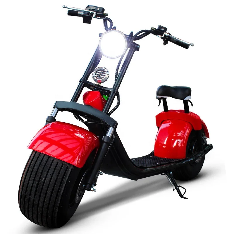 Haley Motorcycle Citycoco Scooters Electrica 2000w EEC COC Approved Chopper Escooter Trike European Warehouse, Black, red, yellow, blue, pink, green