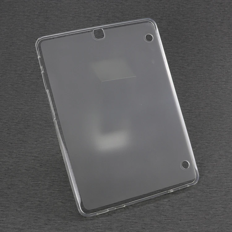 

Hot Selling Custom Matte Edge Transparent Clear Soft TPU Silicone Tablet Back Cover Case For Samsung Tab S2 T815 T819 9.6