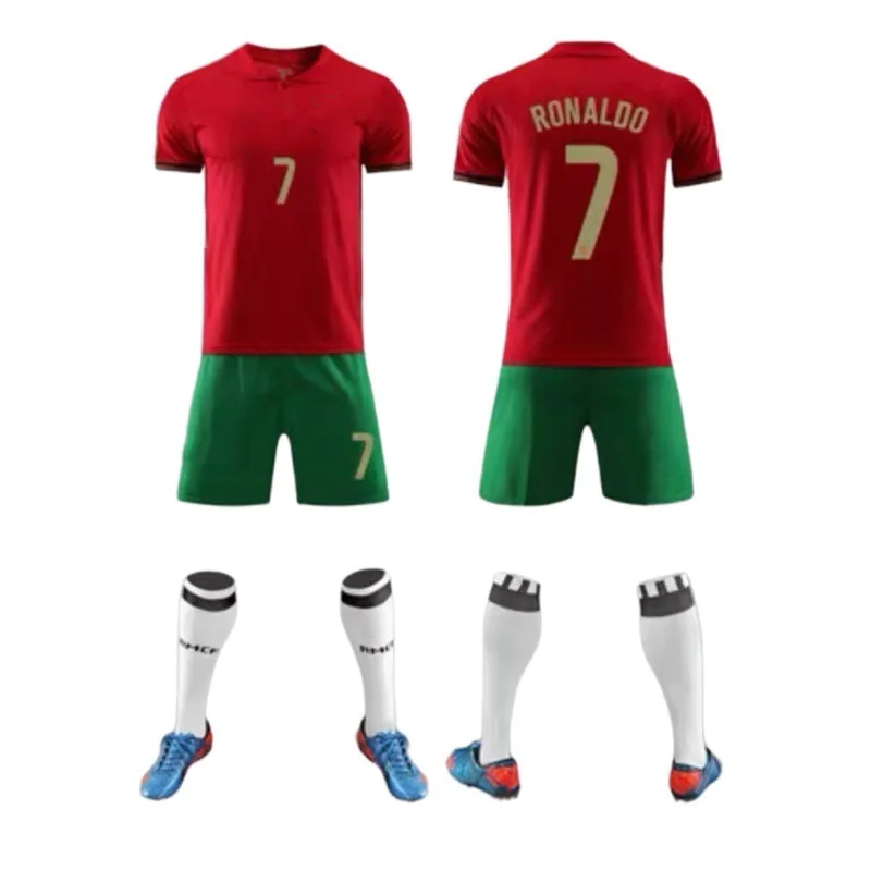 

wholesale Print Football Uniform Breathable Camisas De Futebol portugal jersey, Customized colors
