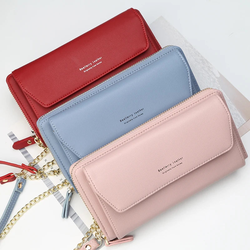 

Baellerry 2020 Women Wallet Brand Cell Phone Wallet Big Card Holders Wallet Handbag Purse Clutch Messenger Shoulder Straps Bag