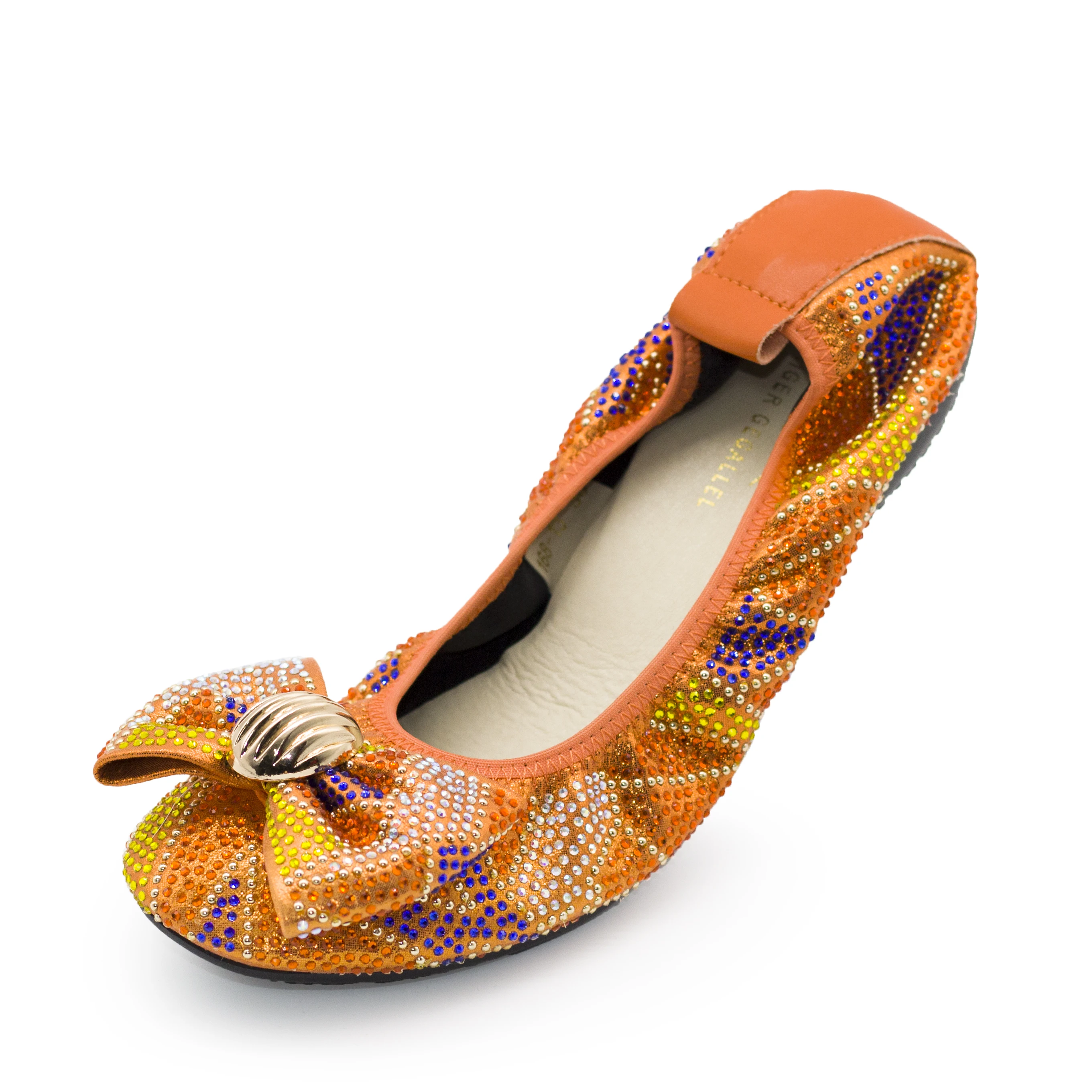 

168-13 Dropshipping Ballet Flats for Women Nigeria Party Dancing Shoes African Banana Shoes