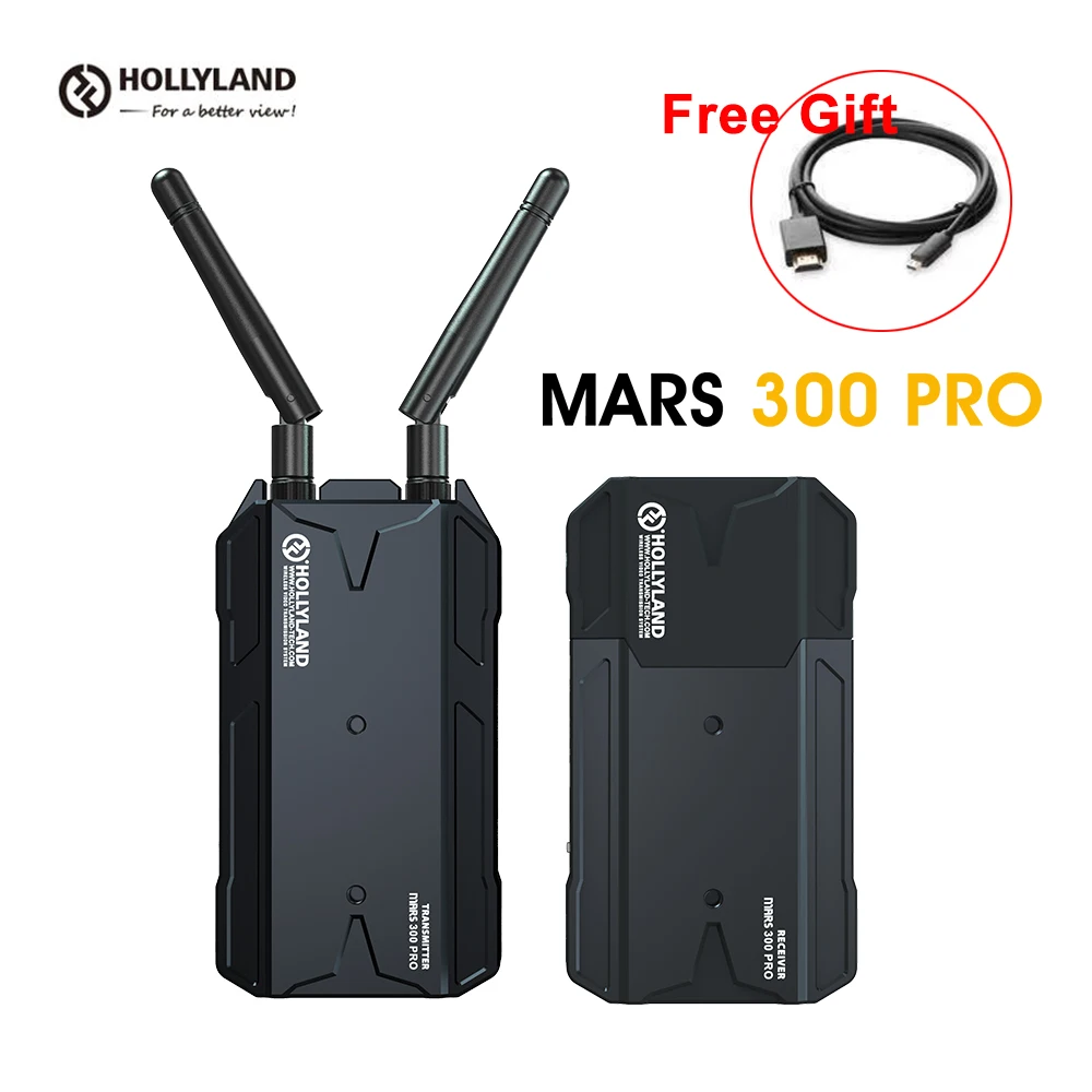 

Hollyland Mars 300 PRO Dual HD-MI 300FT wireless transmission system transmitter receiver For image video transmit photography